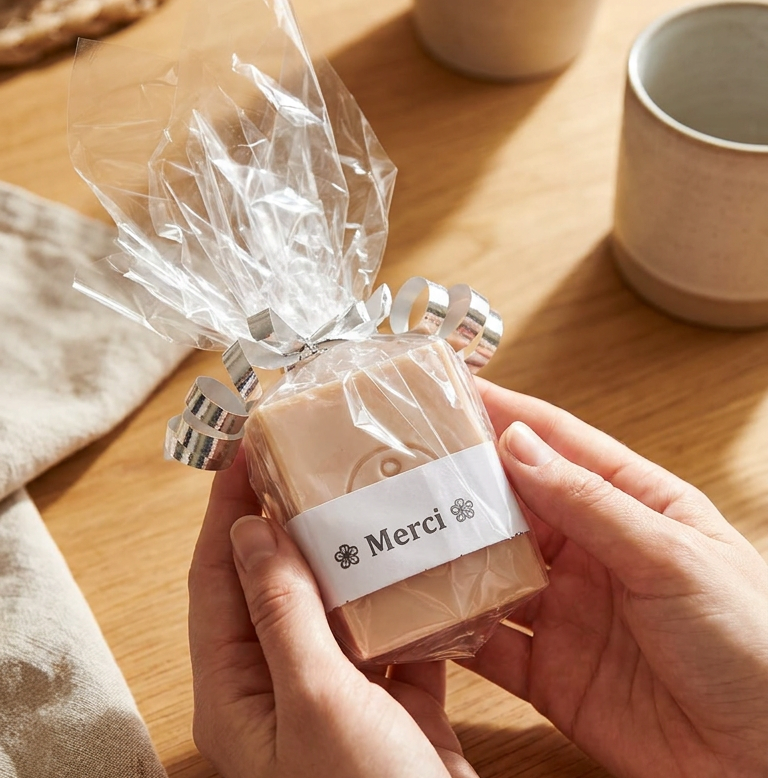Savon Artisanal "Merci" – 100% Personnalisable
