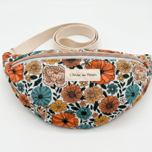 Sac Banane XL "Liberté" – Motif Floral Automnal